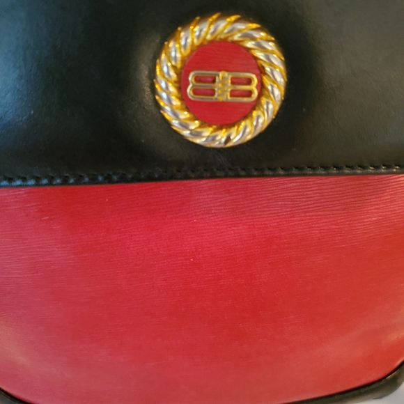 Balenciaga Red With Black Handbag ,vintage. - Picture 3 of 13